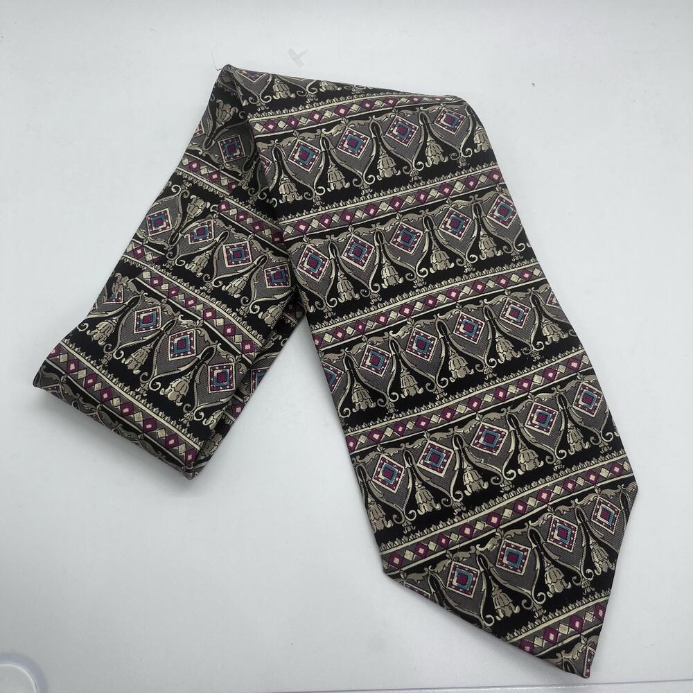 Oscar De La Renta Couture Collection Vintage Silk Tie